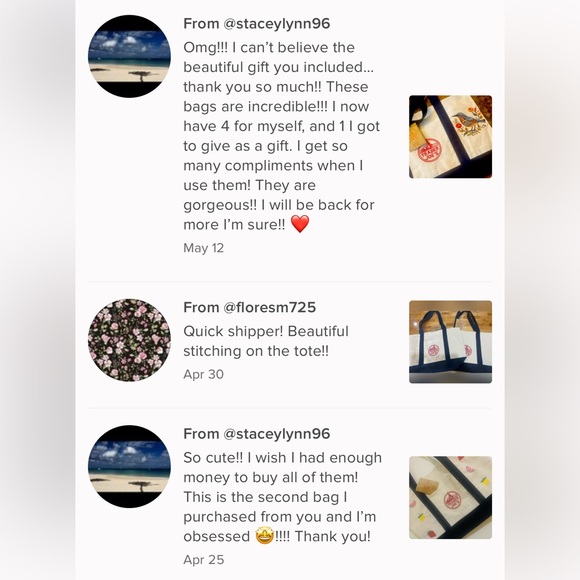 Embroidery Trader Joe’s canvas tote - Picture 7 of 12